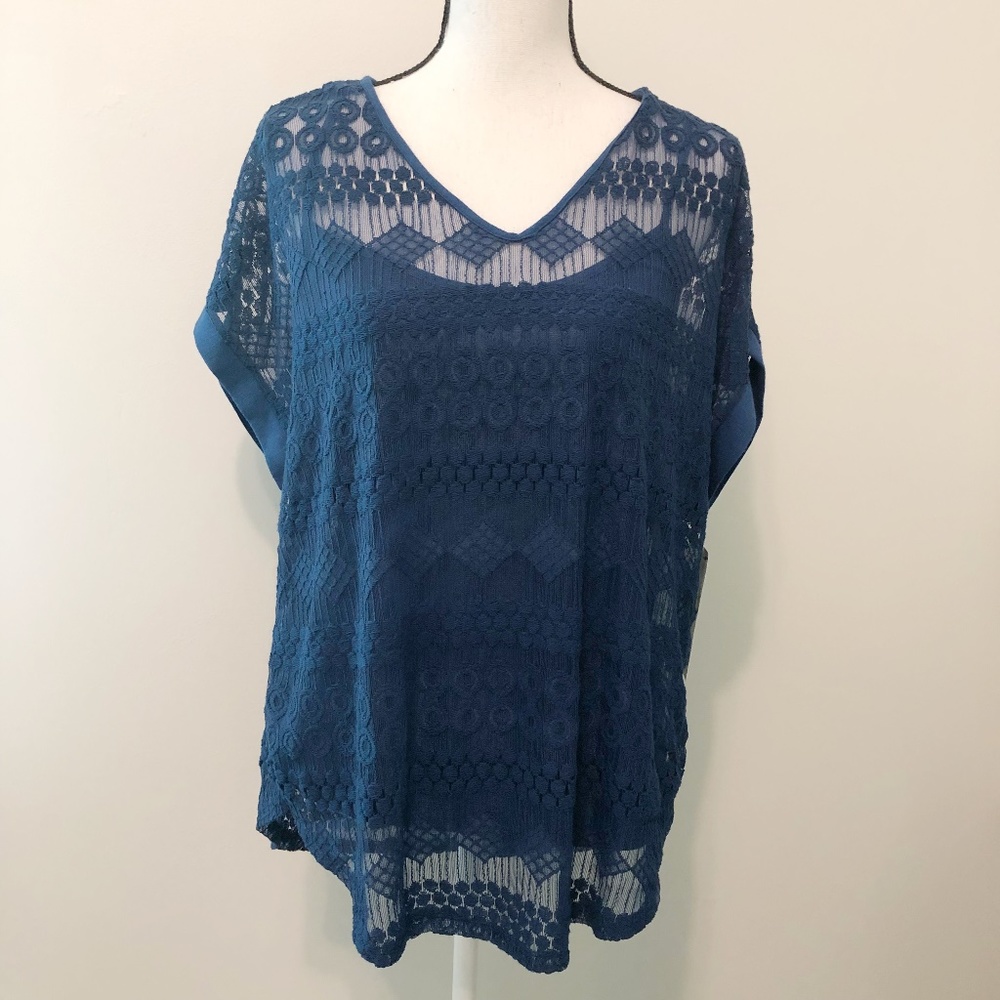 NY Collection two piece womens top